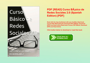 PDF [READ] Curso BÃƒÂ¡sico de Redes Sociales 2.0 (Spanish Edition) [PDF] 