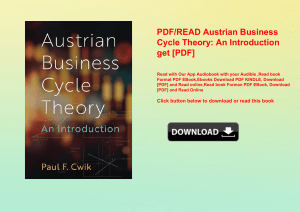 PDFREAD Austrian Business Cycle Theory An Introduction get [PDF]