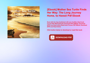 [Ebook] Mother Sea Turtle Finds Her Way The Long Journey Home  to Hawaii Pdf Ebook