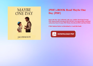 [PDF] eBOOK Read Maybe One Day [PDF] 