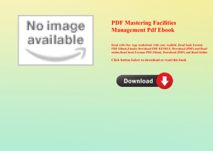 PDF Mastering Facilities Management Pdf Ebook