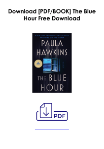 Download The Blue Hour As EPUB *Author : Paula Hawkins