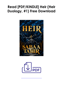 (Read Online) Heir (Heir Duology, #1) As [pdf] *Author : Sabaa Tahir