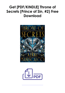 Read Throne of Secrets (Prince of Sin, #2) As [PDF] *Author : Kerri Maniscalco