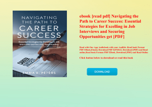 ebook [read pdf] Navigating the Path to Career Success Essential Strategies for Excelling in Job Int