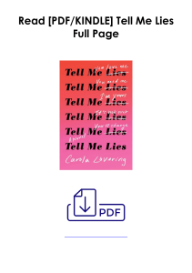 [Download] Tell Me Lies As (PDF) *Author : Carola Lovering