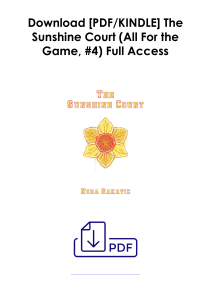 Download EPUB The Sunshine Court (All For the Game, #4) As [AZW] *Author : Nora Sakavic