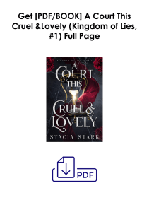 (Read Online) A Court This Cruel & Lovely (Kingdom of Lies, #1) As Audible *Author : Stacia Stark