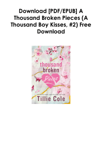 (Read) A Thousand Broken Pieces (A Thousand Boy Kisses, #2) As [DOCS] *Author : Tillie Cole