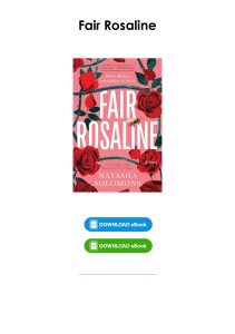 (Read) Fair Rosaline By Natasha Solomons