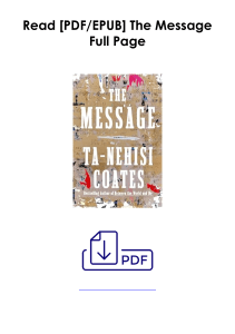 (Download PDF) The Message As (pdf) *Author : Ta-Nehisi Coates