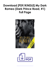 (Download PDF) My Dark Romeo (Dark Prince Road, #1) As [DOCS] *Author : Parker S. Huntington