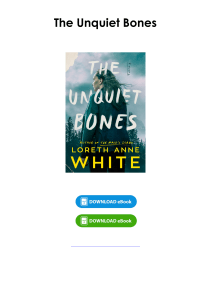 (Download) The Unquiet Bones By Loreth Anne White