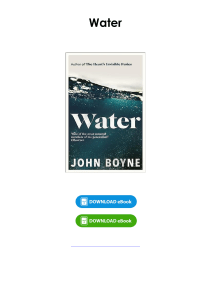 (Download) Water By John Boyne