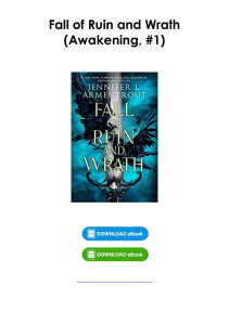 Read (pdf) Book Fall of Ruin and Wrath (Awakening, #1) By Jennifer L. Armentrout