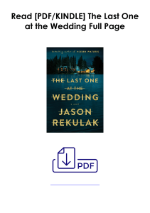 [PDF] Books Download  The Last One at the Wedding by Jason Rekulak Full Page