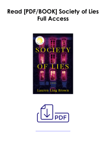 [PDF] Books Free  Society of Lies by Lauren Ling Brown Full Page