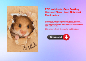 PDF Notebook Cute Peeking Hamster Blank Lined Notebook Read online