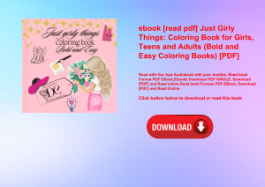 ebook [read pdf] Just Girly Things Coloring Book for Girls  Teens and Adults (Bold and Easy Coloring Books) [PDF] 