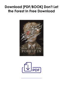 [PDF] Books Get  Don't Let the Forest In by C.G. Drews Full Access