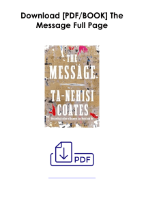 [PDF] Books Get  The Message by Ta-Nehisi Coates Full Access