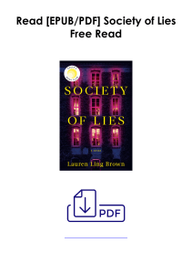 (Read Online) Society of Lies As [Audiobook] *Author : Lauren Ling Brown