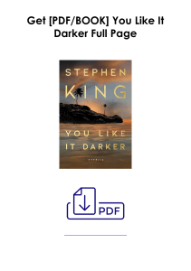 Download You Like It Darker As PDF *Author : Stephen        King