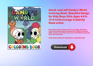 ebook read pdf Dandy's World Coloring Book Beautiful Design for Kids Boys Girls Ages 4-8 6-12 8-12 Encourage Creativity Read online