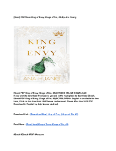 Download (PDF) King of Envy (Kings of Sin, #5) BY: Ana Huang