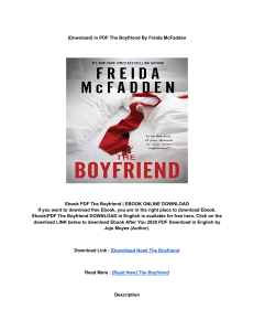 Download (PDF) The Boyfriend BY: Freida McFadden