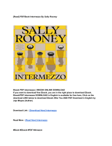 Download (PDF) Intermezzo BY: Sally Rooney