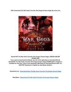 Download (PDF) The War God's Favorite (The Dragon Empire Saga) BY: Jenny Fox