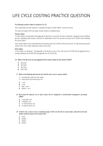 Life Cycle Costing Practice Questions