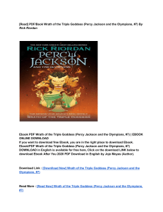 Download (PDF) Wrath of the Triple Goddess (Percy Jackson and the Olympians, #7) BY: Rick Riordan