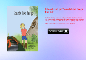 [ebook] read pdf Sounds Like Frogs Full Pdf