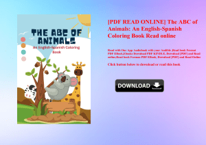 [PDF READ ONLINE] The ABC of Animals An English-Spanish Coloring Book Read online