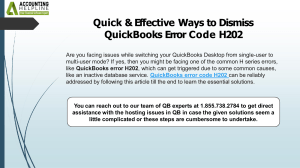 Expert guide to resolve QuickBooks Error Code H202