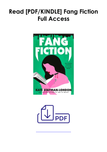 [PDF] Books Free  Fang Fiction by Kate Stayman-London Full Access