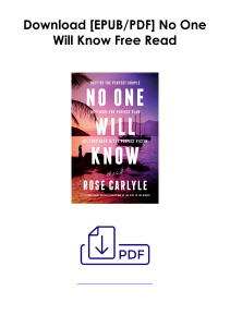 [PDF] Books Free  No One Will Know by Rose Carlyle Full Page