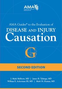 BOOKS AMA Guides to the Evaluation of Disease and Injury Causation