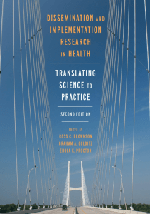 BOOKS Dissemination and Implementation Research in Health Translating Science to 