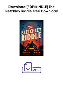 [PDF] Books Free  The Bletchley Riddle by Ruta Sepetys Full Access