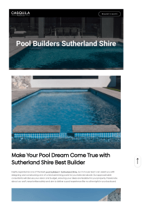 Pool Builders Sutherland Shire