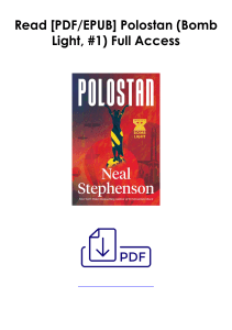 [PDF] Books Free  Polostan (Bomb Light, #1) by Neal Stephenson Full Access