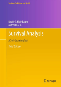 BOOKS Survival Analysis A Self Learning Text Third Edition Statistics for Biology 