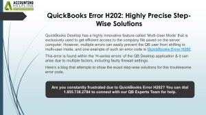 How to prevent QuickBooks Error Code H202