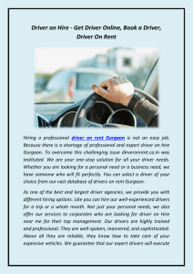 Driver on Hire - Get Driver Online, Book a Driver, Driver On Rent