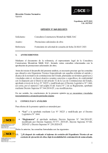 Opinión 069-2021 - CONSULTORA CONSTRUCTORA MONTALVAN M&K SAC- Prestaciones adicionales de obra