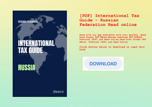 [PDF] International Tax Guide - Russian Federation Read online