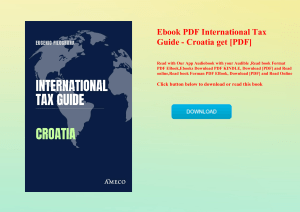 Ebook PDF  International Tax Guide - Croatia get [PDF]